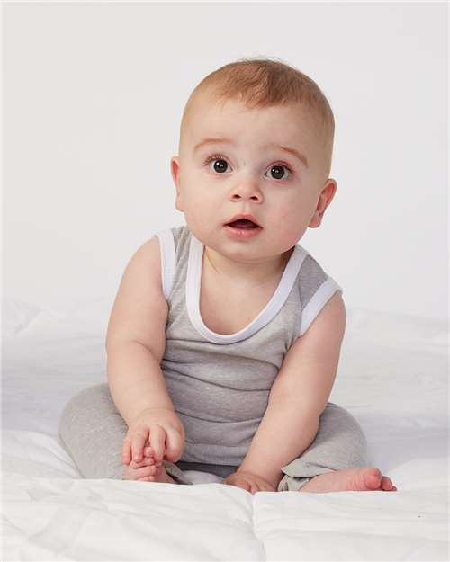 Grey Melange Infant Harborside Mélange Tank Romper - 4492