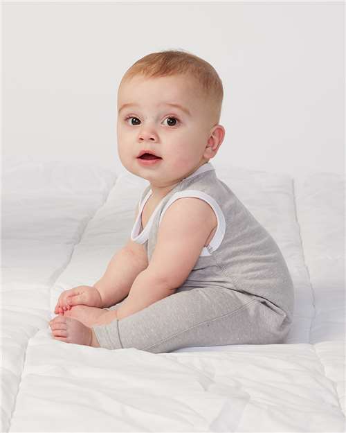 Grey Melange Infant Harborside Mélange Tank Romper - 4492