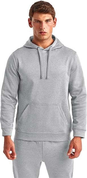 Grey Melange Spun Dyed Hooded Sweatshirt - TD448