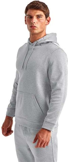Grey Melange Spun Dyed Hooded Sweatshirt - TD448