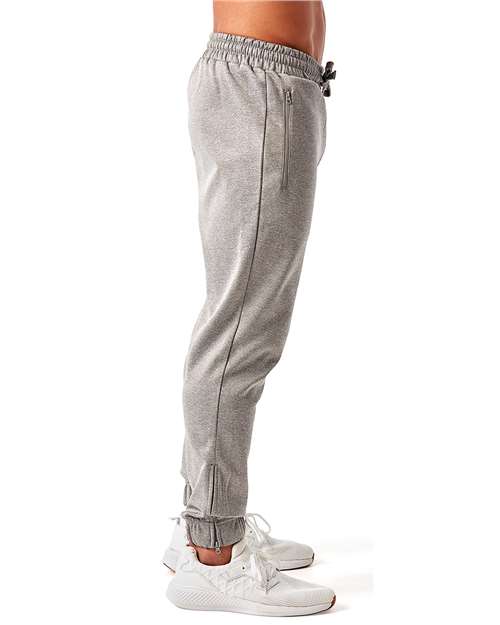 Grey Melange Spun Dyed Joggers - TD449