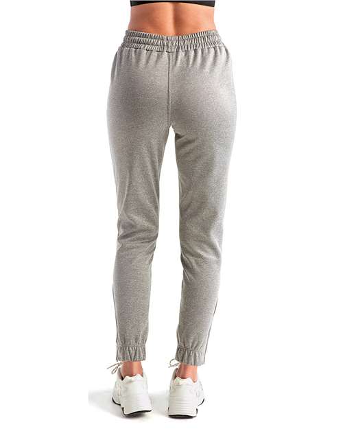 Grey Melange Womens Spun Dyed Jogger - TD499