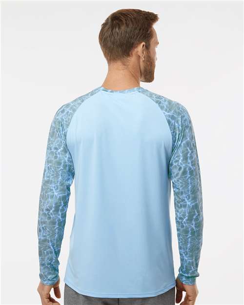 Grey Mist Water Panama Colorblocked Long Sleeve T-Shirt - 231