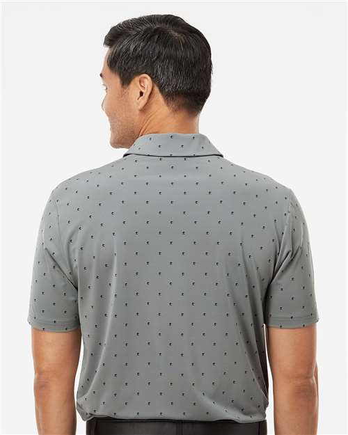 Grey Three/ Black Pine Tree Polo - A574