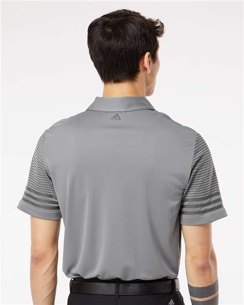 Grey Three/ Grey Five Striped Sleeve Polo - A490