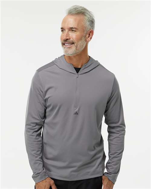 Grey Three Lightweight Performance Quarter-Zip Hooded Pullover - A596