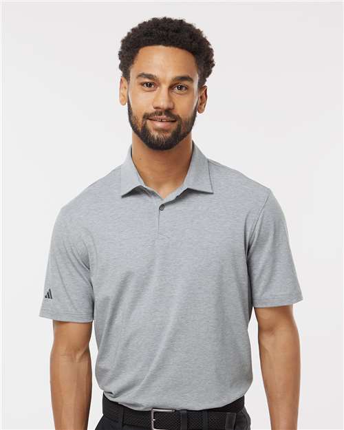 Grey Three Melange Blend Polo - A590