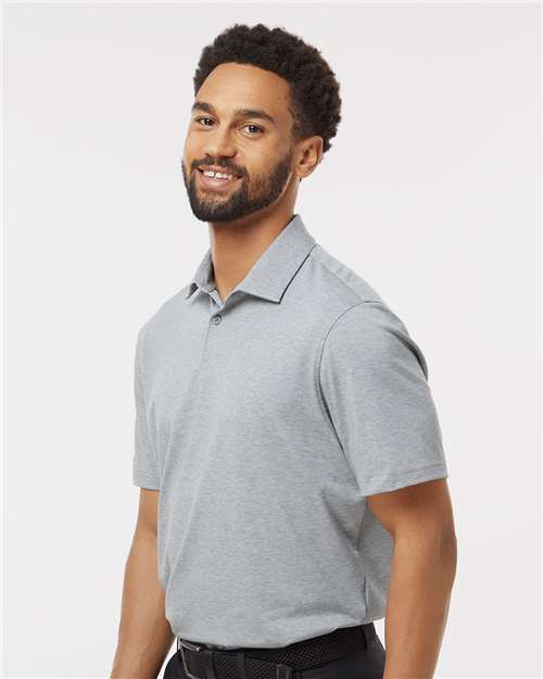 Grey Three Melange Blend Polo - A590