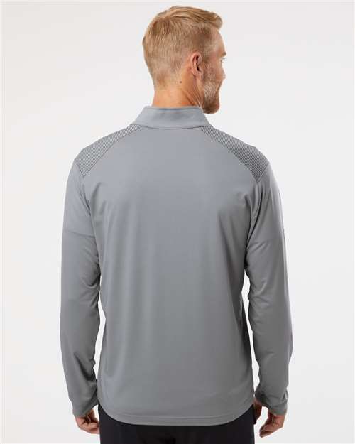 Grey Three Shoulder Stripe Quarter-Zip Pullover - A520