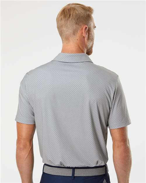 Grey Three/ Team Royal/ Navy Diamond Dot Print Polo - A498