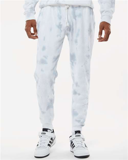 Grey Tie Dye Tie-Dyed Fleece Joggers - 8884