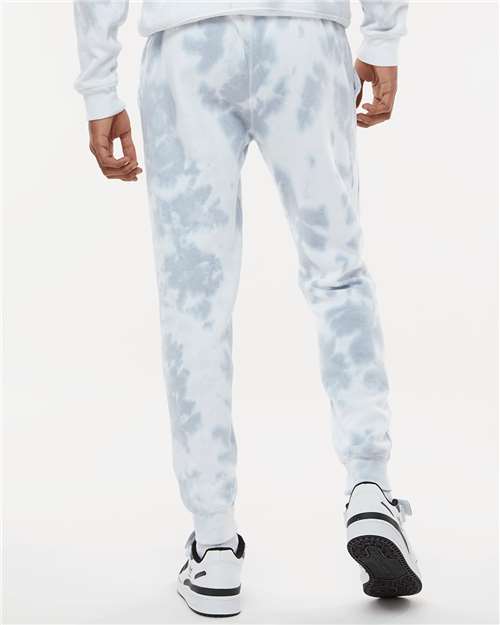 Grey Tie Dye Tie-Dyed Fleece Joggers - 8884
