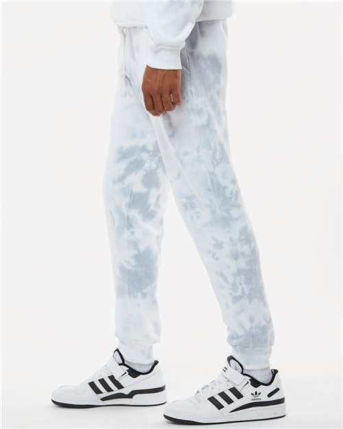 Grey Tie Dye Tie-Dyed Fleece Joggers - 8884