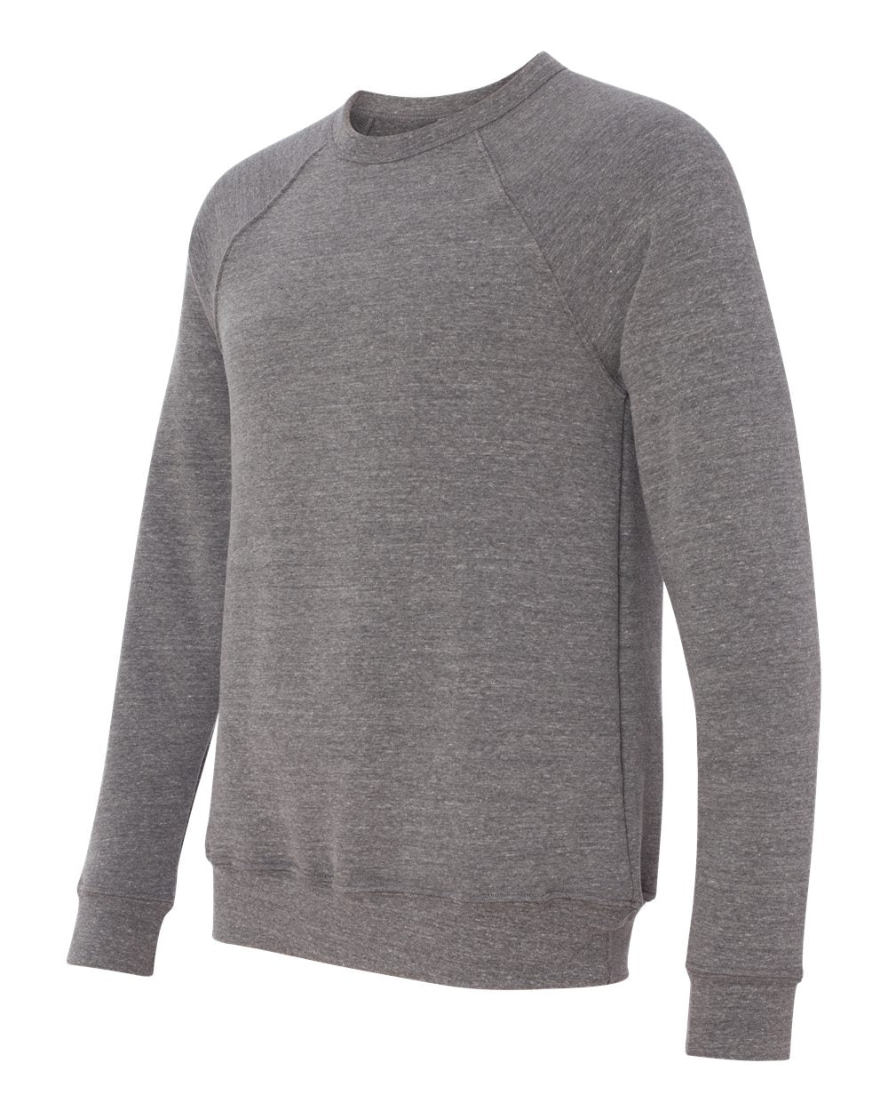 Grey Triblend Sponge Fleece Raglan Crewneck Sweatshirt - 3901