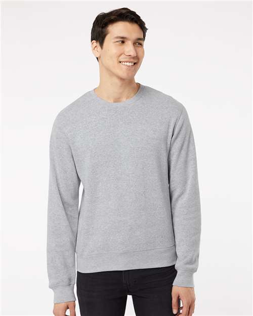 Grey Triblend Triblend Fleece Crewneck Sweatshirt - 8870