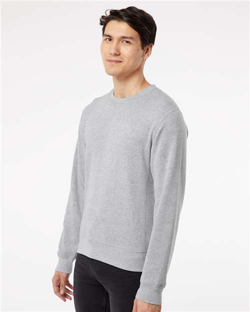Grey Triblend Triblend Fleece Crewneck Sweatshirt - 8870