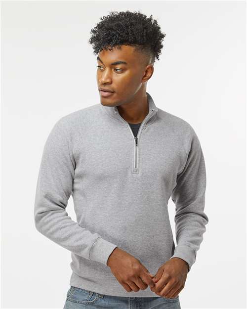 Grey Triblend Triblend Quarter-Zip Sweatshirt - 8869
