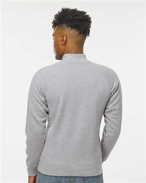 Grey Triblend Triblend Quarter-Zip Sweatshirt - 8869