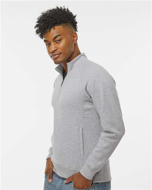 Grey Triblend Triblend Quarter-Zip Sweatshirt - 8869