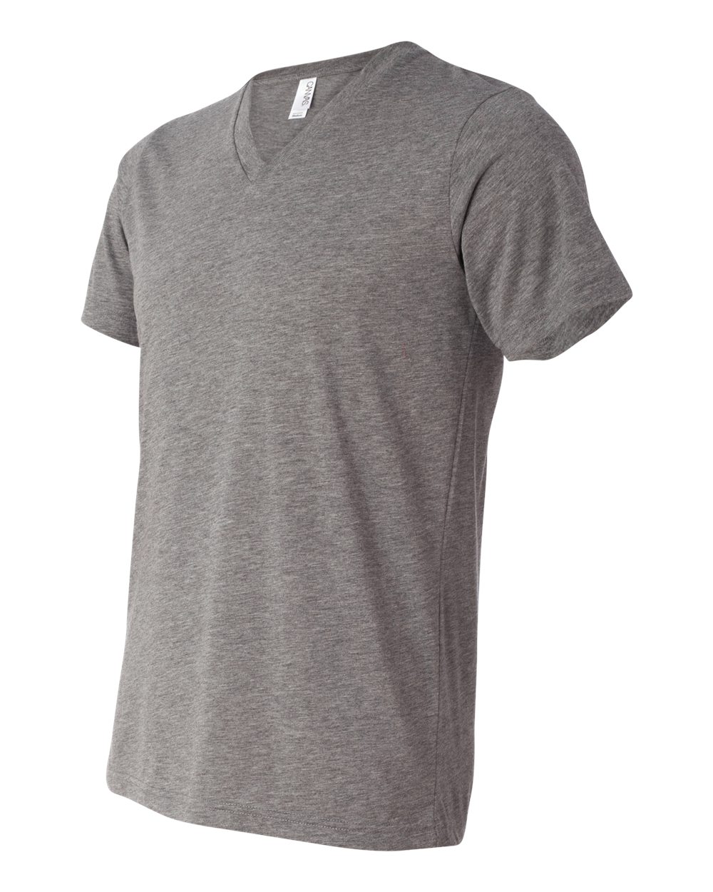 Grey Triblend Triblend V-Neck Short Sleeve Tee - 3415