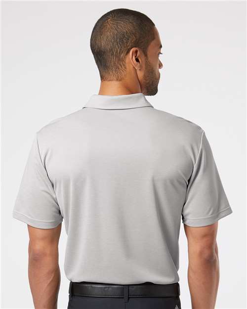 Grey Two Heather/ Black Heather Heathered Colorblocked 3-Stripes Polo - A508