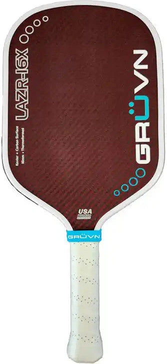 Gruvn Lazr-16x Pickleball Paddle - Dark Red