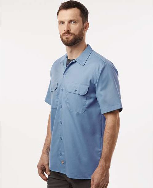 Gulf Blue Short Sleeve Work Shirt - 2574