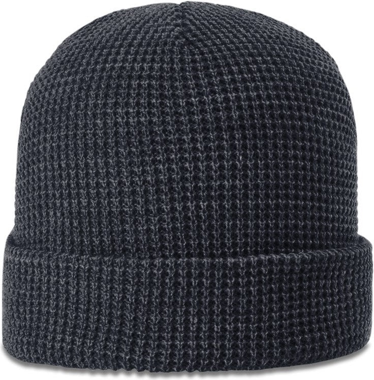 Gun Metal Waffle Knit Beanie with Cuff
