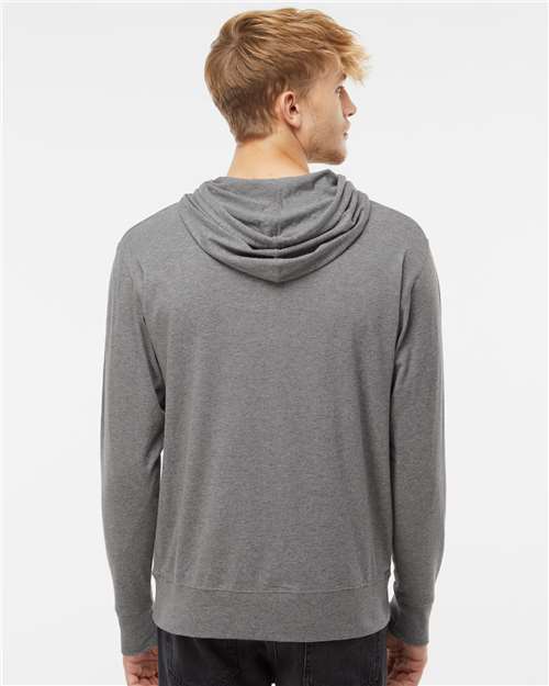 Gunmetal Heather Lightweight Hooded Pullover T-Shirt - SS150J