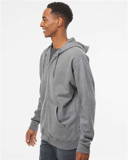 Gunmetal Heather Midweight Full-Zip Hooded Sweatshirt - SS4500Z