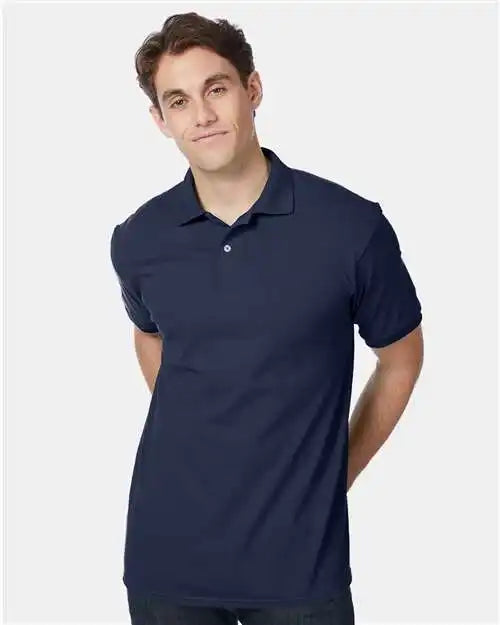Hanes 054x Ecosmart® Jersey Polo - Navy