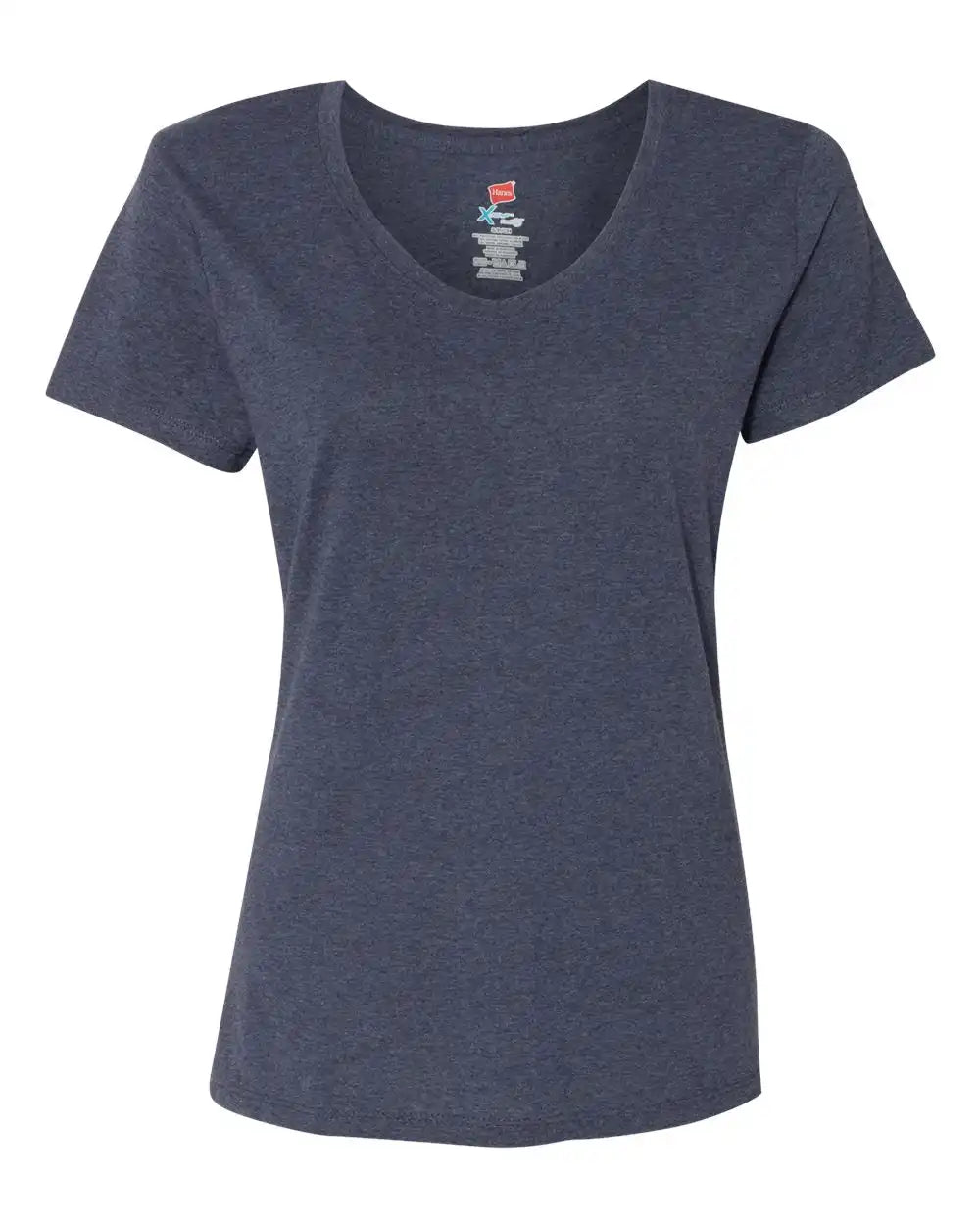 Hanes 42vt Perfect-t Women’s Triblend V-neck T-shirt - Navy - s