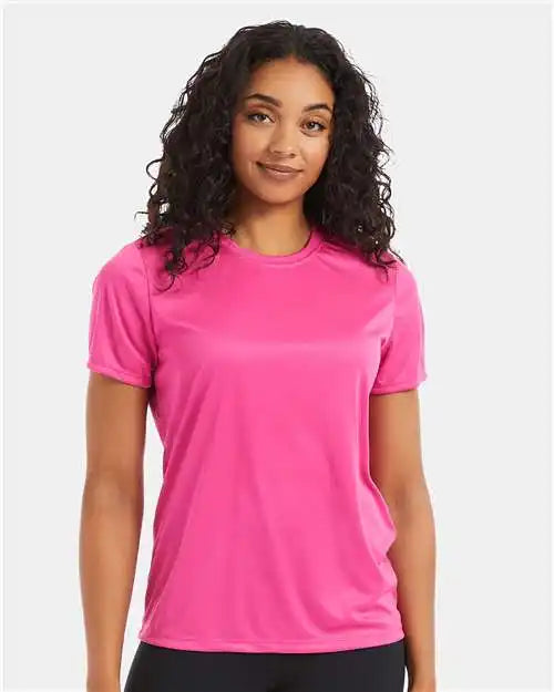 Hanes 4830 Cool Dri® Women’s Performance T-shirt - Wow Pink