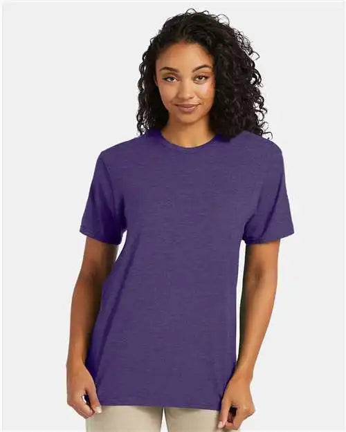 Hanes 4980 Perfect-t T-shirt - Grape Smash Heather
