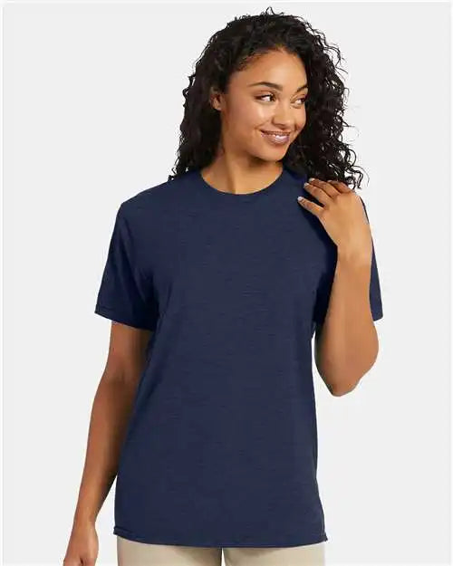 Hanes 4980 Perfect-t T-shirt - Heather Navy
