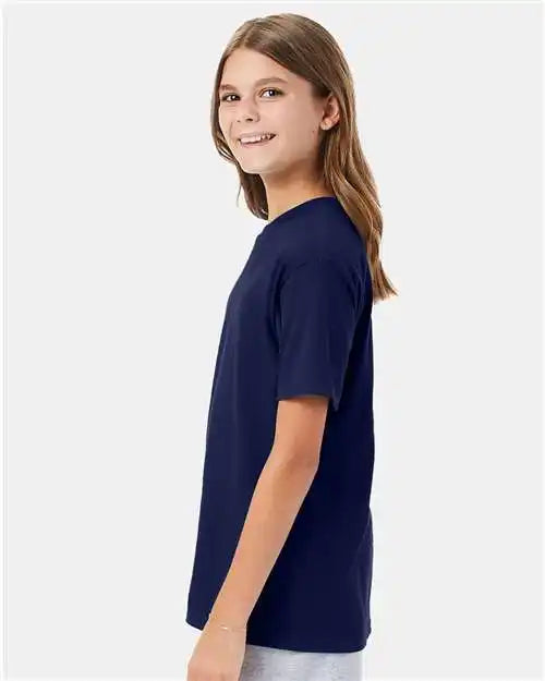 Hanes 498y Perfect-t Youth T-shirt - Navy