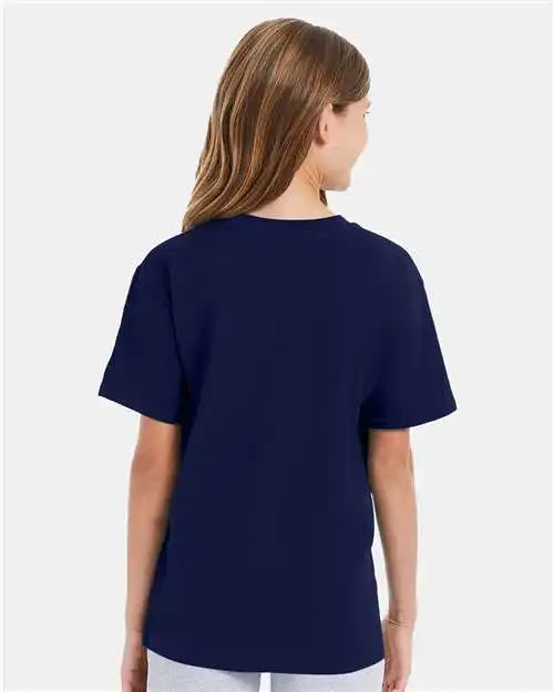 Hanes 498y Perfect-t Youth T-shirt - Navy