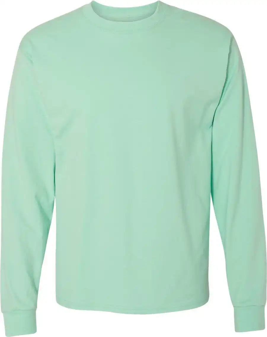 Hanes 5186 Beefy-t® Long Sleeve T-shirt - Clean Mint - s