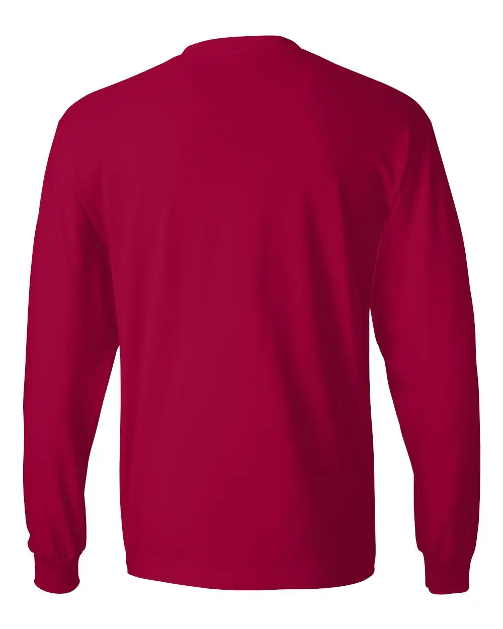 Hanes 5186 Beefy-t® Long Sleeve T-shirt - Deep Red