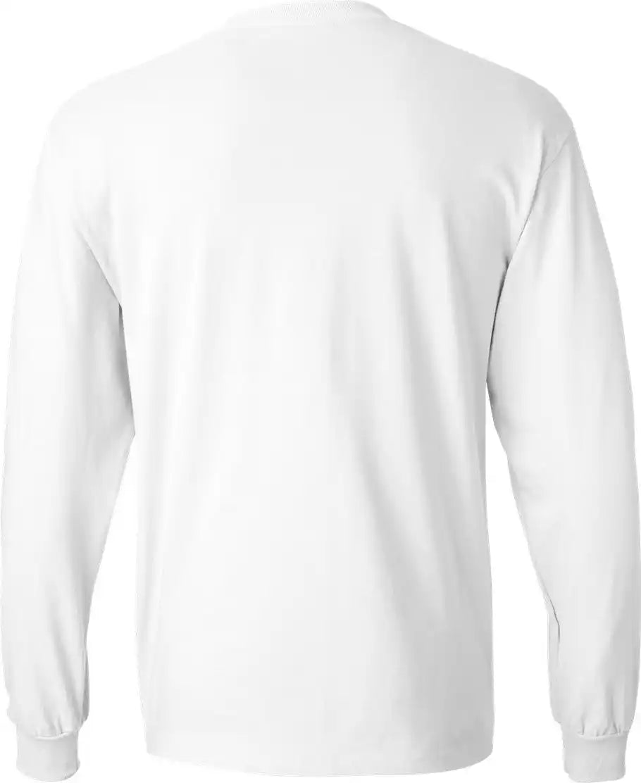 Hanes 5186 Beefy-t® Long Sleeve T-shirt - White