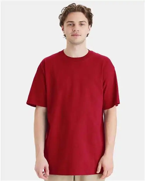 Hanes 518t Beefy-t® Tall T-shirt - Deep Red