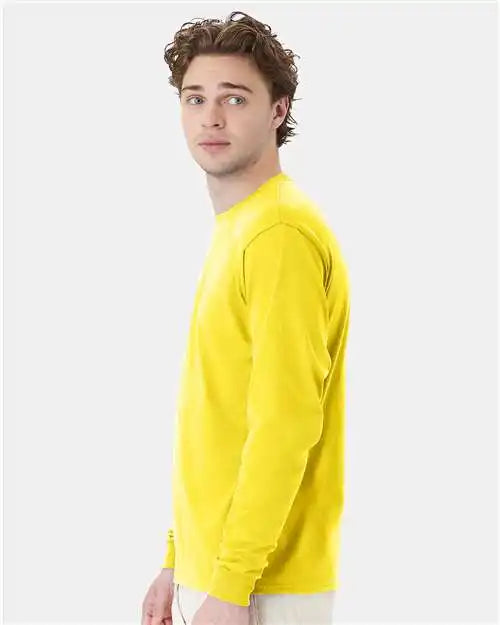 Hanes 5286 Essential-t Long Sleeve T-shirt - Athletic Yellow