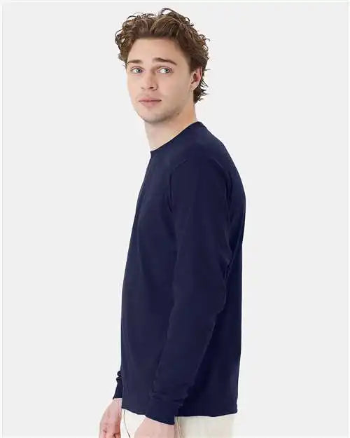 Hanes 5286 Essential-t Long Sleeve T-shirt - Navy