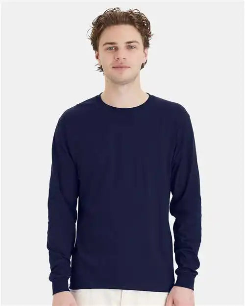 Hanes 5286 Essential-t Long Sleeve T-shirt - Navy