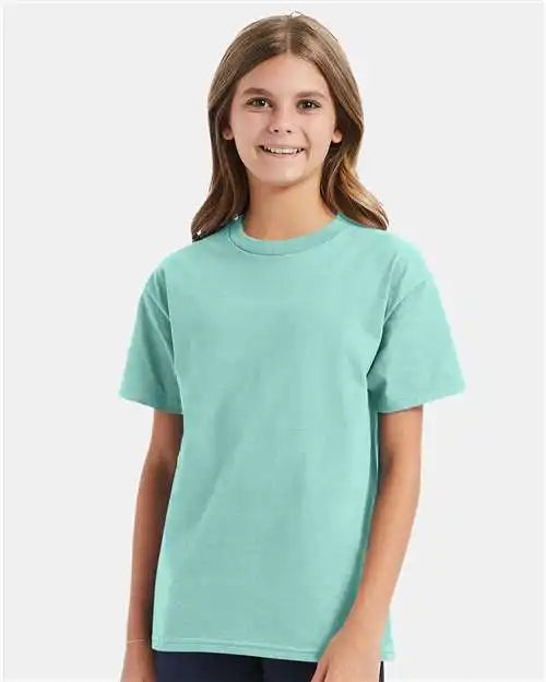 Hanes 5450 Authentic Youth T-shirt - Clean Mint