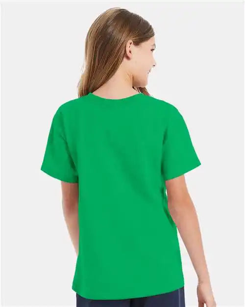 Hanes 5480 Essential-t Youth T-shirt - Kelly Green