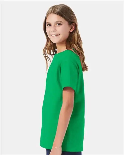 Hanes 5480 Essential-t Youth T-shirt - Kelly Green
