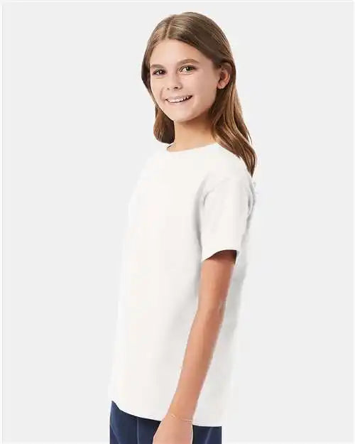 Hanes 5480 Essential-t Youth T-shirt - White