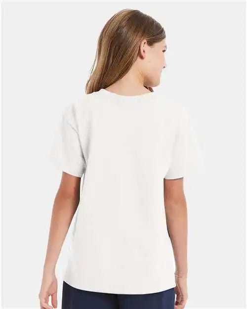 Hanes 5480 Essential-t Youth T-shirt - White