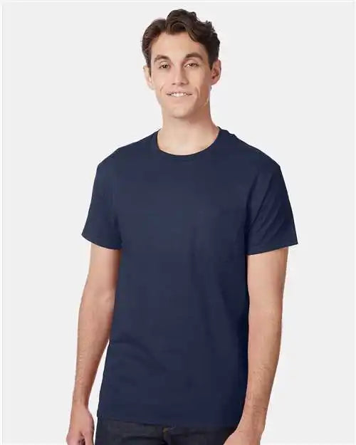 Hanes 5590 Authentic Pocket T-shirt - Navy